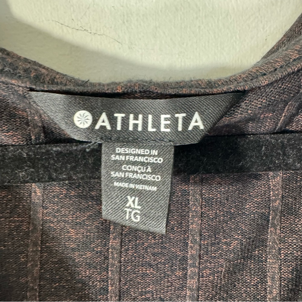 Athleta Harmony Hooded boxy ribbed top Mahogany - Picture 7 of 9